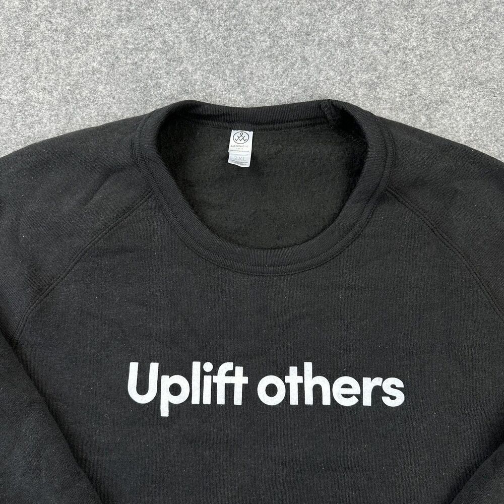 Alternative Apparel Sweatshirt Mens 2XL Black Uplift Others Lyft Crewneck Fleece - Picture 2 of 9
